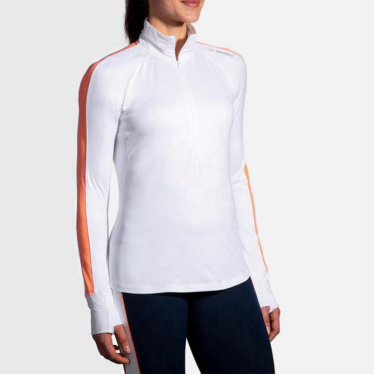 Brooks Dash Half Zip - Chaquetas Mujer - Blancas (YZ1056278)